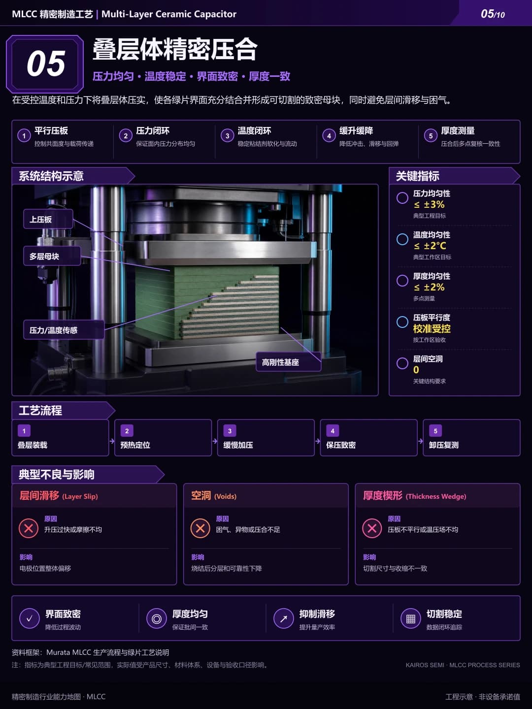 叠层体精密压合